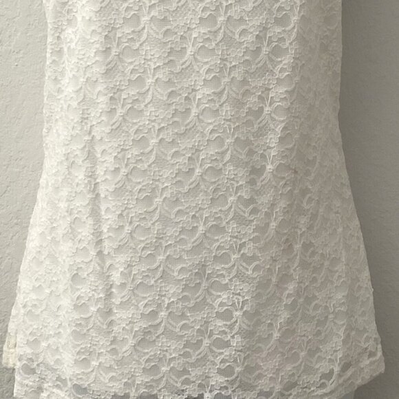 Y2K DEB FLORAL LACE DRESS TOP SLEEVELESS - Picture 2 of 7